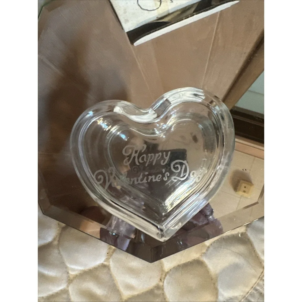 Happy Valentines Day Crystal Tiara Trinket Dish‎